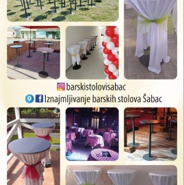 Iznajmljivanje barskih stolova i pagoda, Šabac