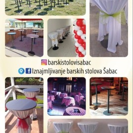 Iznajmljivanje barskih stolova i pagoda, Šabac