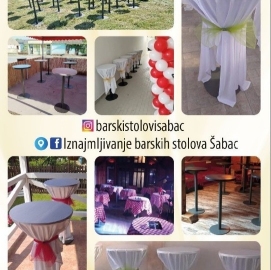 Iznajmljivanje barskih stolova i pagoda, Šabac
