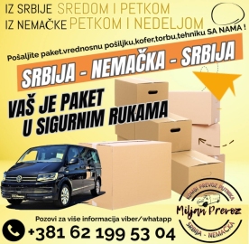 Kombi prevoz Srbija-Nemacka, Vršac