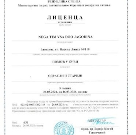 Licencirana Profesionalna Pomoć i Nega u Kući za Stare, Jagodina